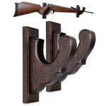 Load image into Gallery viewer, Gun Rack Wall Mount Wenge Hold Up Displays Horizontal Gun Rack and Shotgun