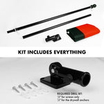 Load image into Gallery viewer, G128  6 Feet Tangle Free Spinning Flagpole (Black) Germany Brass Grommets Printed 3x5 ft (Flag Included) Aluminum Flag Pole