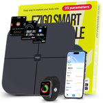 Load image into Gallery viewer, 25 Metrics Black Digital Bathroom Smart Scale with BMI Body Fat Muscle Mass Bluetooth Apple Health Compatible Scales Digital Weight Composition Scale &amp; Body Fat Mass Up to 400lb 180 kg