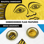 Load image into Gallery viewer, G128 Combo Pack: 6 Ft Tangle Free Aluminum Spinning Flagpole (Silver) &amp; Argentina Argentinian Flag 3x5 Ft, Double ToughWeave Series Double Sided Embroidered 210D Polyester  Pole with Flag Included