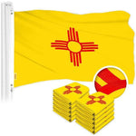 Load image into Gallery viewer, New Mexico NM State Flag 3x5 Ft 10Pack Embroidered Polyester By G128