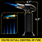Load image into Gallery viewer, Butane Torch Adjustable Flame for Smoking Guns and Smokers with Wood Chips Bag