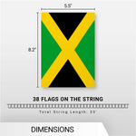 Load image into Gallery viewer, G128 Jamaica Jamaican Bunting Banner  Flag 8.2 x 5.5 Inch, Full String 33 Feet  Printed 150D Polyester, Decorations For Bar, School, Festival Events Celebration
