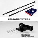 Load image into Gallery viewer, G128 Combo Pack: 6 Ft Tangle Free Aluminum Spinning Flagpole (Black) &amp; Betsy Ross 1776 Flag 3x5 Ft, LiteWeave Pro Series Printed 150D Polyester  Pole with Flag Included