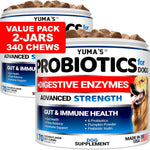 Load image into Gallery viewer, 2 Pack Probiotics for Dogs and Digestive Enzymes Dog Probiotics Treats 340 Chews