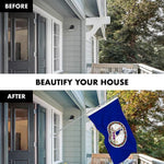 Load image into Gallery viewer, G128 Combo Pack: 6 Feet Tangle Free Spinning Flagpole (Silver) Virginia VA State Flag 3x5 ft Printed 150D Brass Grommets (Flag Included) Aluminum Flag Pole