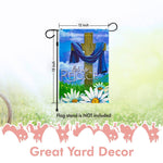 Load image into Gallery viewer, Let Us Rejoice Easter Christian Religious Cross Garden Flag 12x18 In Rustic