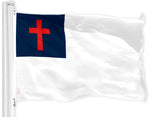 Load image into Gallery viewer, G128 Christian Flag  4x6 Ft  LiteWeave Pro Series Printed 150D Polyester  Religious Flag, Indoor/Outdoor, Vibrant Colors, Brass Grommets, Thicker and More Durable Than 100D 75D Polyester