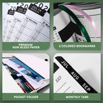 Load image into Gallery viewer, 2026 Hardcover Appointment Book Planner 8.5 x 11 inch Dark Green Large Tabbed Daily Hourly Weekly Planner Schedule Book 15 Minute time Slots Business &amp; Personal Planner Jan 2026 Dec 2026 Dark Green