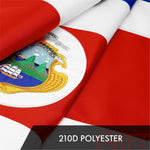 Load image into Gallery viewer, G128 2 Pack: Costa Rica Costa Rican Flag  3x5 Ft  ToughWeave Series Embroidered 300D Polyester  Country Flag, Embroidered Design, Indoor/Outdoor, Brass Grommets