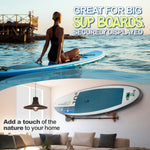 Load image into Gallery viewer, Surfboard Rack Holder Hooks Ash Tree Wood Eco Friendly Display Natural Finish