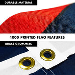 Load image into Gallery viewer, G128  6 Feet Tangle Free Spinning Flagpole (Silver) Christian Brass Grommets Printed 3x5 ft (Flag Included) Aluminum Flag Pole