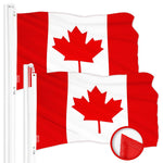 Load image into Gallery viewer, G128 2 Pack: Canada Canadian Flag  3x5 Ft  ToughWeave Series Embroidered 210D Polyester  Country Flag, Embroidered Design, Indoor/Outdoor, Vibrant Colors, Brass Grommets