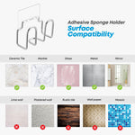 Load image into Gallery viewer, Kitchen Sponge Holder Sink Caddy for Sponges Scrubbers Soap No Drilling Adhesive Rustproof SUS304 Stainless Steel Compact Kitchen Sink Accessories