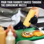 Load image into Gallery viewer, 6 Pcs Condiment Squeeze Bottles for Sauces 12 oz – Squirt Bottles for Liquids Refillable Leak Proof Easy to Fill  Durable and Convenient Salad Dressing Dispenser  Dressing Mustard Ketchup Bottle