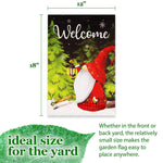 Load image into Gallery viewer, G128 Garden Flag Welcome Festive Gnome with Lantern  12x18 Inch  Printed Blockout Polyester  Christmas Decoration