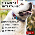 Load image into Gallery viewer, WAUDOG Reflective Cotton Dog Collar Eco Friendly Alt to Nylon Collar for Small Medium and Large Dogs Pet Collar with QR ID Tag Puppy Collar for Large Breed Dogs Adjustable Male Female Dog Collar