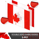 Load image into Gallery viewer, Canada Canadian Flag 2x3 Ft Double Sided Embroidered 210D Polyester Country