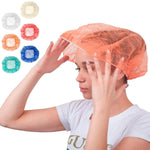 Load image into Gallery viewer, Orange Bouffant Caps 24 Inch Pack of 100 Non Woven Hair Caps with Elastic Band Breathable Disposable Polypropylene Hats Unisex Protective Hair Covers for Food Service