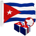 Load image into Gallery viewer, G128 10 Pack: Cuba Cuban Flag  3x5 Ft  ToughWeave Series Embroidered 300D Polyester  Country Flag, Embroidered Design, Indoor/Outdoor, Brass Grommets