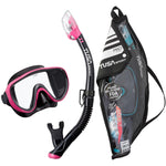 Load image into Gallery viewer, Sport Adult Serene Mask and Dry Snorkel Combo with Reusable Travel Bag