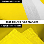 Load image into Gallery viewer, G128 Combo Pack: 5 Ft Tangle Free Aluminum Spinning Flagpole (Black) &amp; Solid Yellow Color Flag 2.5x4 Ft, LiteWeave Pro Series Printed 150D Polyester  Pole with Flag Included