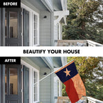 Load image into Gallery viewer, G128 Combo Pack: 6 Ft Tangle Free Aluminum Spinning Flagpole (White) &amp; Texas TeaStained Flag 3x5 Ft, LiteWeave Pro Series Printed 300D Polyester  Pole with Flag Included