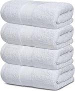 Load image into Gallery viewer, Resort Collection Soft Bath Towels 28x55 in 4 Pack WhiteLuxury Hotel Plush &amp;