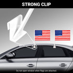 Load image into Gallery viewer, G128 2 Pack: American USA Car Flag  11x17 In  Double LiteWeave Pro Series Double Sided Printed 150D Polyester  Flagpole Included  Perfect for Festival Celebrations, Parades