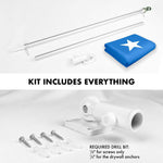 Load image into Gallery viewer, Flag Pole 6FT Silver Tangle Free &amp; Somalia Somalian Flag 3x5 Ft Combo Printed 150D Polyester By G128