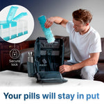 Load image into Gallery viewer, Extra Large Weekly Pill Organizer 2 Times a Day   XL Pill Case Am Pm   Big Pill