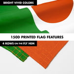 Load image into Gallery viewer, G128 Combo Pack: 6 Ft Tangle Free Aluminum Spinning Flagpole (White) &amp; Niger Nigerien Flag  3x5 Ft LiteWeave Pro Series Printed 150D Polyester  Pole with Flag Included