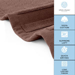 Load image into Gallery viewer, Luxury 2 Pack Bath Mat Floor Towel Set Absorbent Cotton Hotel Spa 22x34 in Brown