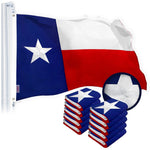 Load image into Gallery viewer, G128 Texas State Flag 2.5x4 FT 10Pack Embroidered Stars Sewn Stripes Heavy Duty 220GSM Tough Spun Polyester Quality with Brass Grommets