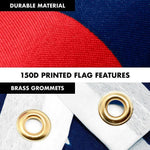 Load image into Gallery viewer, G128 Combo Pack: 6 Feet Tangle Free Spinning Flagpole (White) Trump Keep America Great Flag 3x5 ft Printed 150D Brass Grommets (Flag Included) Aluminum Flag Pole