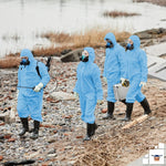Load image into Gallery viewer, Disposable Coveralls for Men Women X Large Size Blue Hazmat Suits 1 Pack