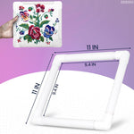 Load image into Gallery viewer, 11 Inch Plastic Embroidery Hoop   Snap Needlework Frame White Plastic Sewing Hoops Hand Embroidery Hoops   Snap Needlework Frame Cross Stitch Frame Square Embroidery Hoop for Cross Stitching Quilting