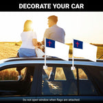 Load image into Gallery viewer, G128 2 Pack: Christian Car Flag  11x17 In  Double LiteWeave Pro Series Double Sided Printed 150D Polyester  Flagpole Included  Perfect for Festival Celebrations, Parades