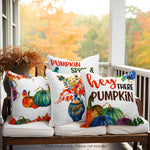 Load image into Gallery viewer, Fall Decoration Pumpkin Oil Painting Style Waterproof Throw Pillow Covers 18 x 18 In Set of 4, Beautiful Cushion Covers for Autumn Sofa Couch Decoration