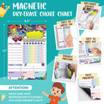 Load image into Gallery viewer, Magnetic Chore Chart for Kids 9x12 in Dry Erase Chore Chart Magnetic Weekly