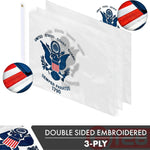 Load image into Gallery viewer, G128 2 PACK: US Coast Guard Flag 3x5 Ft Doublesided Embroidered Polyester