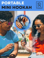 Load image into Gallery viewer, Silver Portable Hookah Set Mini Kit Mini Hookah Small Hookah Set For Travel