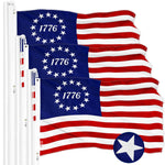 Load image into Gallery viewer, G128 3 Pack: Betsy Ross 1776 Flag  3x5 Ft  ToughWeave Series Embroidered 300D Polyester  Historical Flag, Embroidered Design, Indoor/Outdoor, Brass Grommets