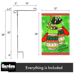 Load image into Gallery viewer, G128 Combo Pack: Garden Flag Stand Black 36x16 Inch &amp; Garden Flag Merry Christmas Mittens 12x18 Inch