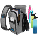 Load image into Gallery viewer, Water Bottle Holder Carrier Bottle Cooler with Adjustable Shoulder Strap Pocket