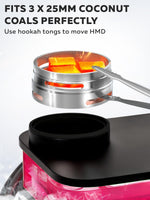 Load image into Gallery viewer, Portable Hookah Set With Everything Black Portable Hookah Set for Travel with Flat Hookah Box Portable Hookah Kit with Charcoal Holder &amp; Coal Cover Travel Shisha Hookah Set