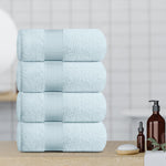 Load image into Gallery viewer, 4 Pack Resort Collection Soft Bath Towel 28x55 in Luxury Plush Cotton Light Blue