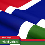Load image into Gallery viewer, G128 Combo Pack: American USA Flag 3x5 Ft &amp; Gambia Gambian Flag  Both LiteWeave Pro Series Printed 150D Polyester, Brass Grommets