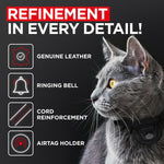 Load image into Gallery viewer, Leather Cat Collar with Airtag Holder Removable Bell for Small Medium and Large Breeds Adjustable Long Lasting Classic Kitten Collars Boy &amp; Girl