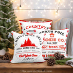 Load image into Gallery viewer, G128 Christmas Decoration Farmhouse Cookie &amp; Pine Spruce Waterproof Throw Pillow Covers  18 x 18 in  Set of 4, Beautiful Cushion Covers for Christmas Sofa Couch Decoration